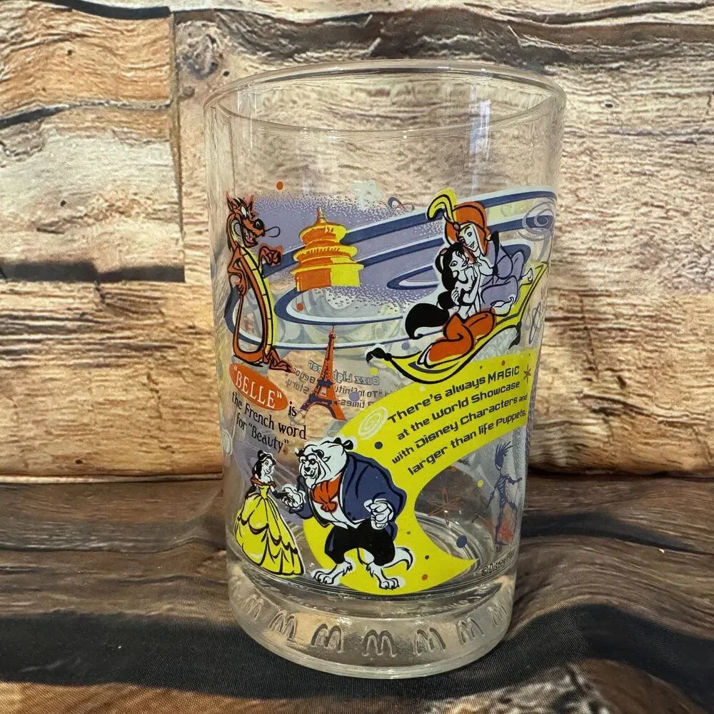 Vintage 2000 McDonald's Disney Epcot World Showcase Glass Buzz Lightyear Mickey